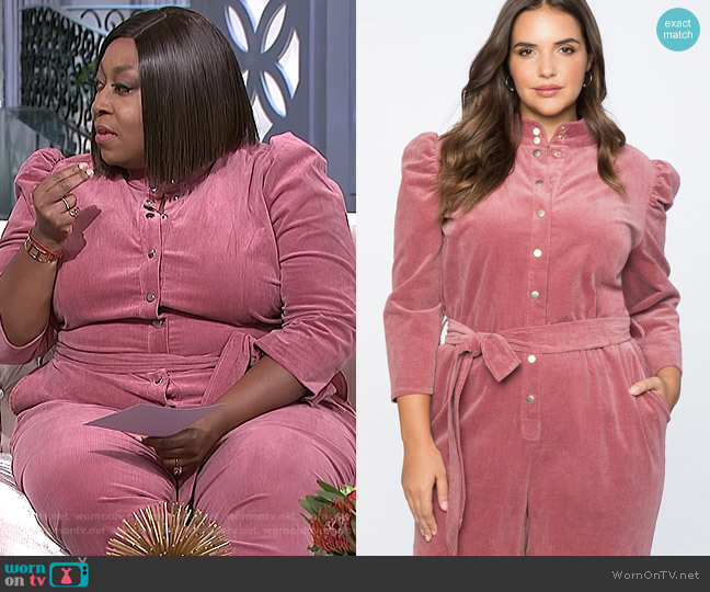 Eloquii Puff Sleeve Jumpsuit worn by Loni Love on The Real