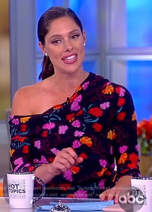 Abby’s floral off shoulder dress on The View