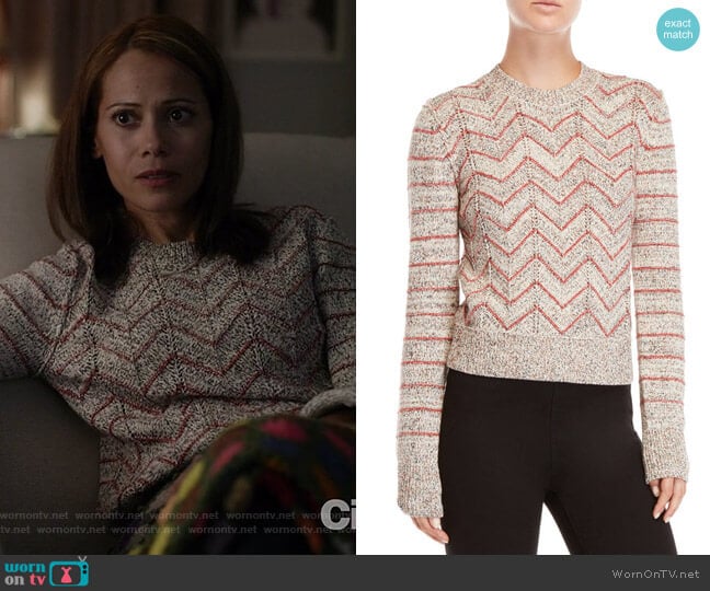Free People Zig Zag Pullover Sweater