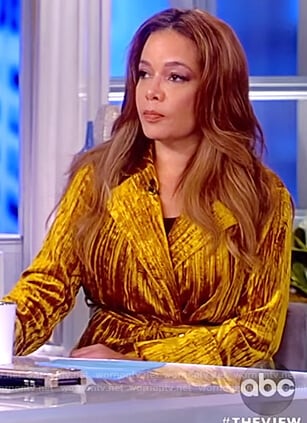 Sunny’s gold velvet blazer on The View