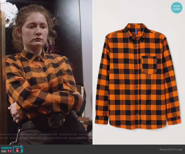 H&M Checked Flannel Shirt worn by Debbie Gallagher (Emma Kenney) on Shameless