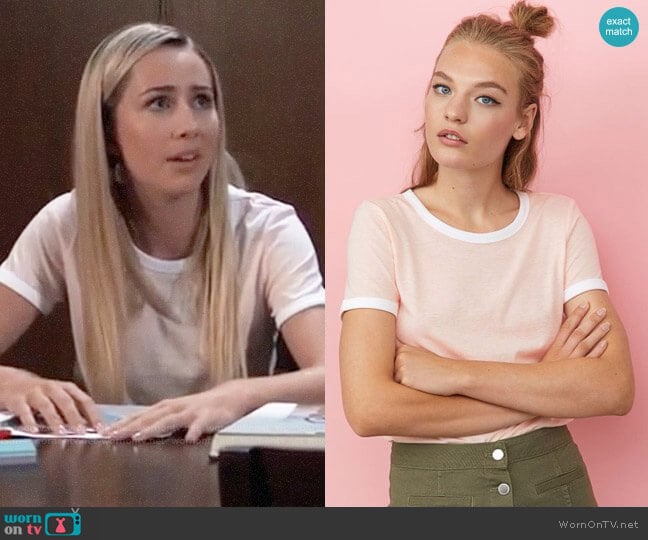 H&M Short T-shirt worn by Josslyn Jacks (Eden McCoy) on General Hospital