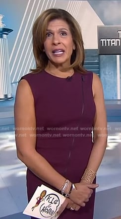 Hoda’s purple zip front dress on Today