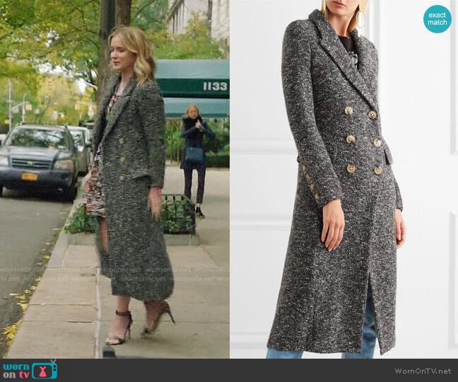 Etoile Isabel Marant Overton Boucle Coat worn by Guinevere Beck (Elizabeth Lail) on You