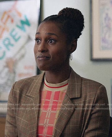 Issa’s plaid blazer on Insecure