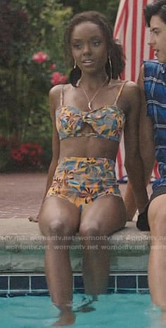 Josie’s orange floral bikini on Riverdale