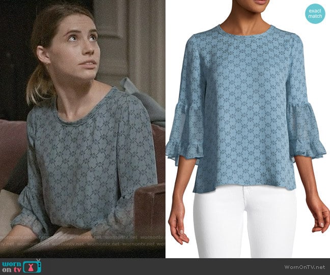 Kobi Halperin Nea Blouse worn by Stephanie 'Stevie' McCord (Wallis Currie-Wood) on Madam Secretary