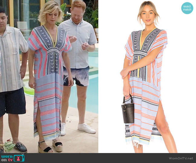 LemLem Sofia Caftan Dress worn by Claire Dunphy (Julie Bowen) on Modern Family