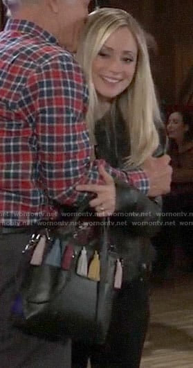 Lulu’s bag with multi-colored tassels on General Hospital