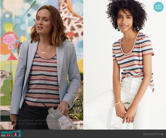 Madewell Alto Scoop Tee worn by Angie (Leighton Meester) on Single Parents