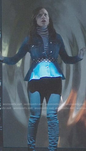 Maggie’s denim peplum jacket on Charmed