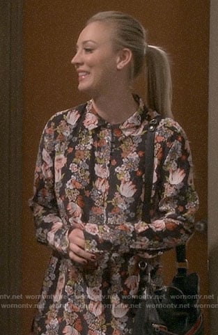 Penny’s floral shirtdress on The Big Bang Theory