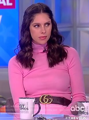 Abby’s pink turtleneck sweater on The View