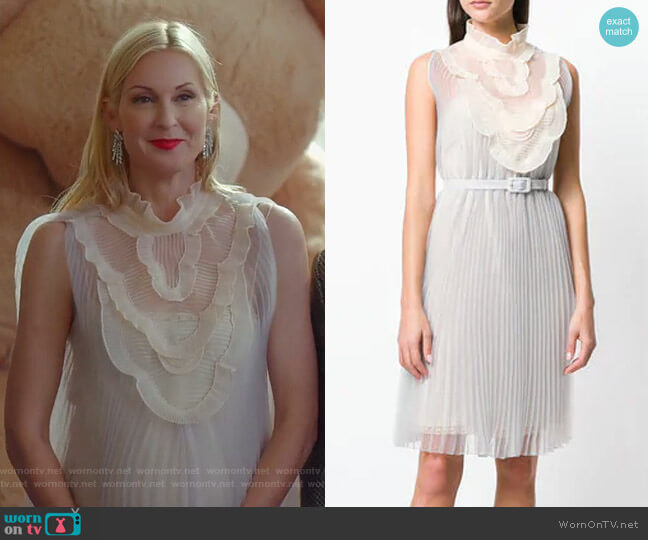 Prada High-Neck Pleated dress worn by Melissa Daniels (Kelly Rutherford) on Dynasty