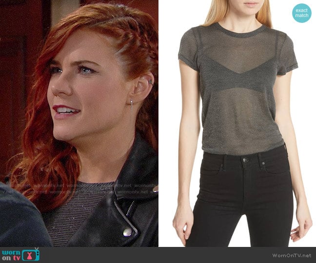 Rag and Bone Dawson Tee worn by Sally Spectra (Courtney Hope) on The Bold and the Beautiful