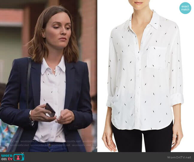 Rails Rosci Lightning Shirt worn by Angie (Leighton Meester) on Single Parents
