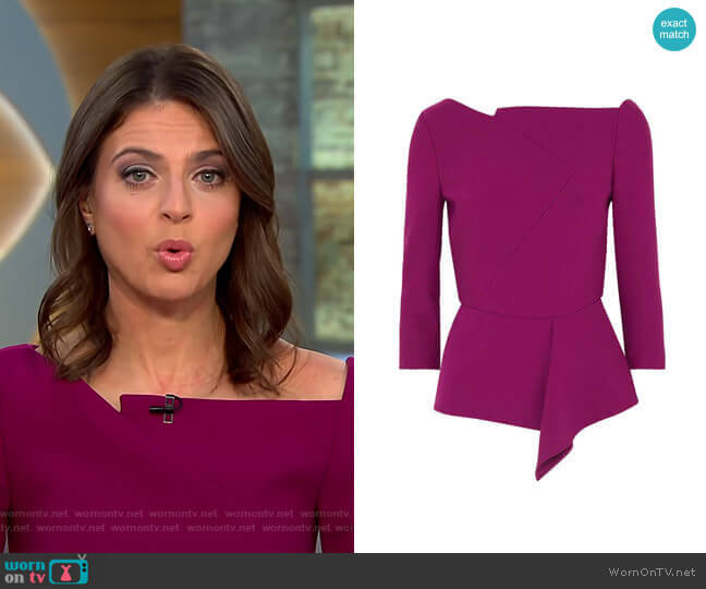Roland Mouret Almeley Top worn by Bianna Golodryga on CBS Mornings