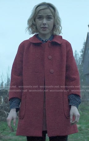 Sabrina’s red coat on Chilling Adventures of Sabrina