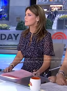 Savannah’s purple floral dress with ring detail on Today