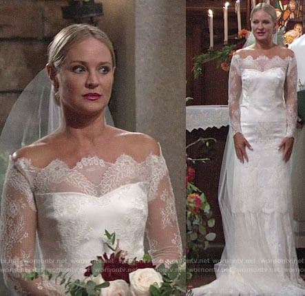 Sharon’s wedding dress on The Young and the Restless