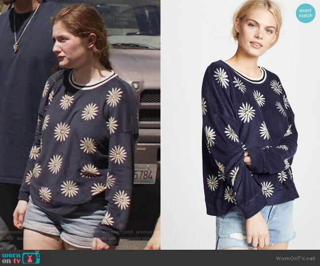 Splendid x Margherita Missoni Fiore Sweatshirt worn by Debbie Gallagher (Emma Kenney) on Shameless