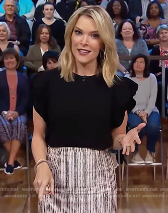 Megyn’s striped midi skirt on Megyn Kelly Today