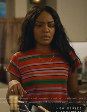 Jennifer’s striped tee on Black Lightning