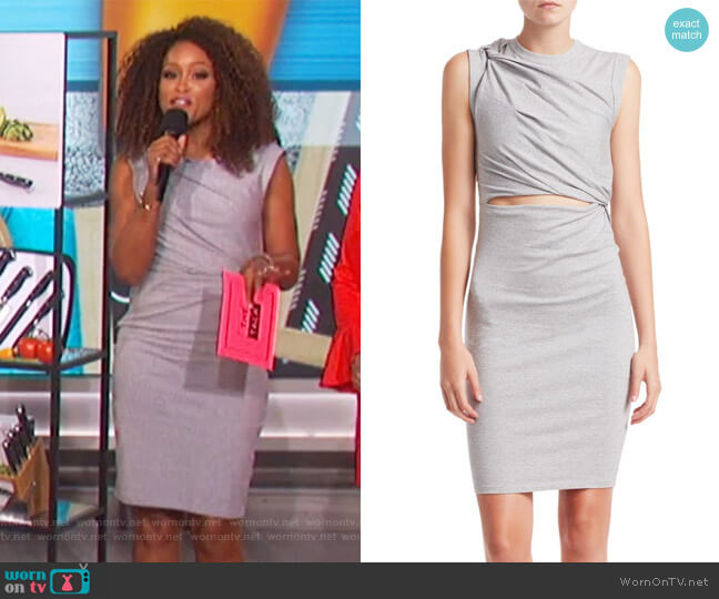 T by Alexander Wang Stretch Crepe Cutout Sheath Dress worn by Eve on The Talk