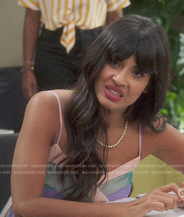 Tahani’s pastel dress on The Good Place