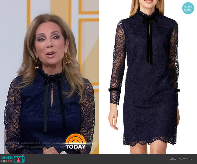 Tahari ASL Lace Shift Dress worn by Kathie Lee Gifford on Today