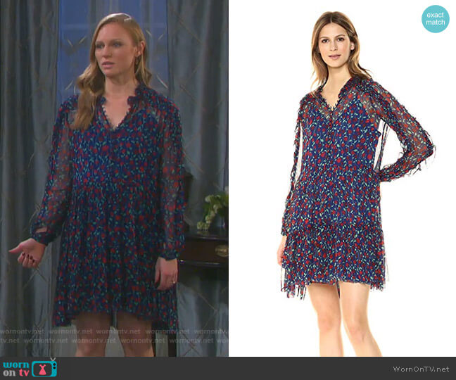 The Kooples Floral Print Shirt Dress worn by Abigail Deveraux (Kate Mansi) on Days of our Lives
