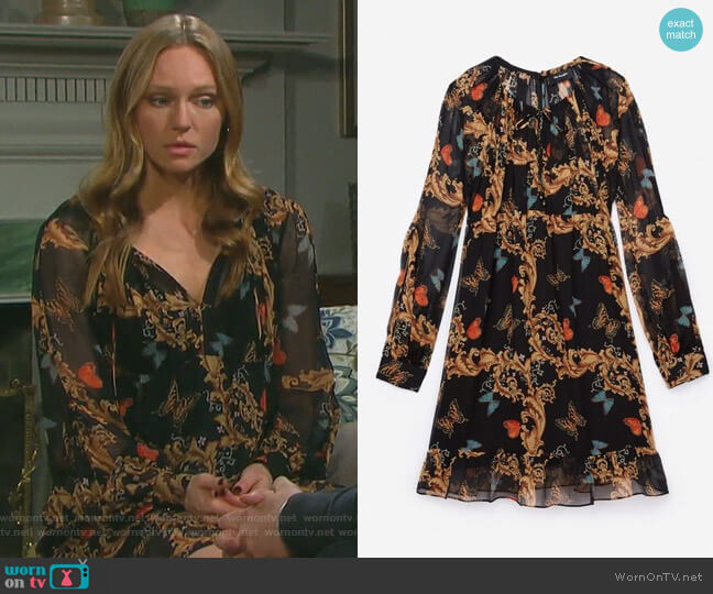 The Kooples Royal Butterfly Dress worn by Abigail Deveraux (Kate Mansi) on Days of our Lives