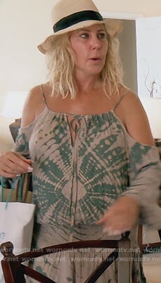 Vicki’s tie dye print mini dress on The Real Housewives of Orange County