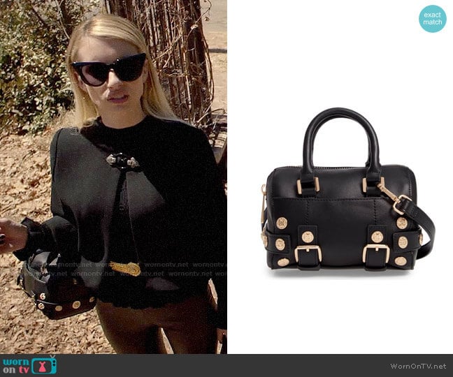 Topshop Bianca Studded Faux Leather Bowler Bag worn by Madison Montgomery (Emma Roberts) on American Horror Story