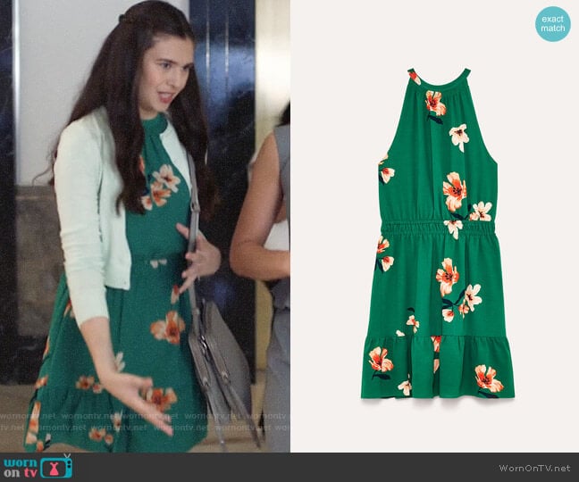 Wilfred Effet Dress in Irish Hills/Bellini worn by Nia Nal (Nicole Maines) on Supergirl