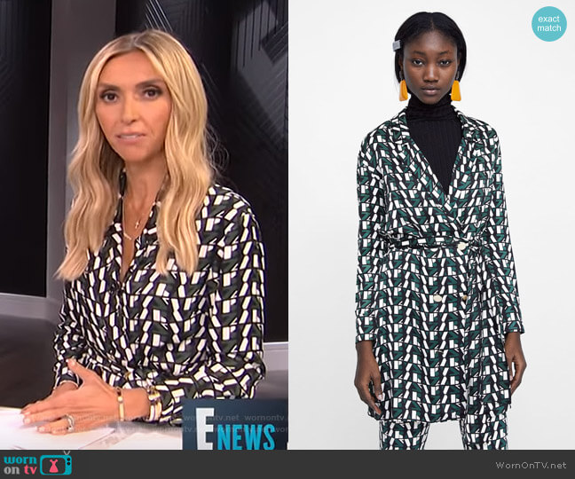 Zara Logo Print Dress worn by Giuliana Rancic on E! News