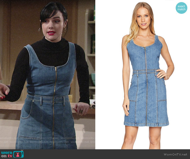 7 for all Mankind Zip Front Dress worn by Tessa Porter (Cait Fairbanks) on The Young and the Restless
