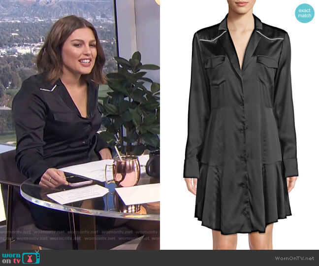 ALC Rora Shirtdress worn by Carissa Loethen Culiner on E! News