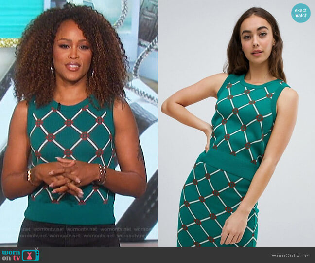 ASOS Tank in Argyle Pattern worn by Eve on The Talk