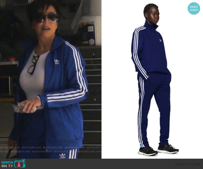 Adidas Blue Franz Beckenbauer Track Jacket worn by Kris Jenner on Keeping Up with the Kardashians