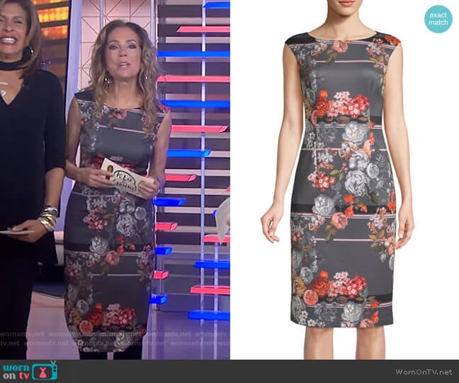 Adrianna Papell Floral Cap-Sleeve Sheath Dress worn by Kathie Lee Gifford on Today