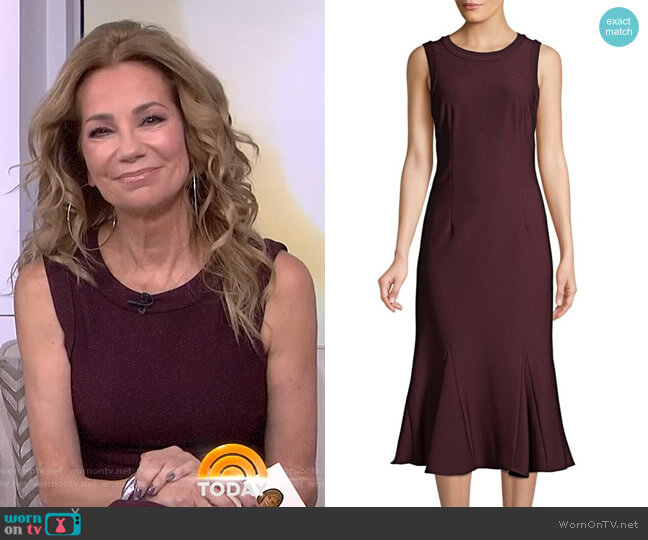 Adrianna Papell Ottoman Godet Fit & Flare Dress worn by Kathie Lee Gifford on Today