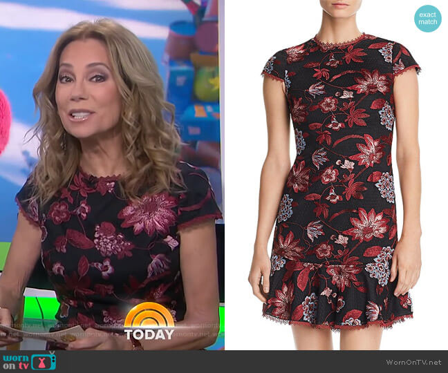 Aidan by Aidan Mattox Embroidered Cocktail Dress worn by Kathie Lee Gifford on Today