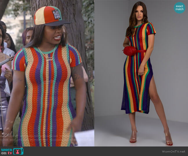 Shop Akira You Know I Rock Striped Maxi Dress worn by Porsha Taylor (Ta'Rhonda Jones) on Empire
