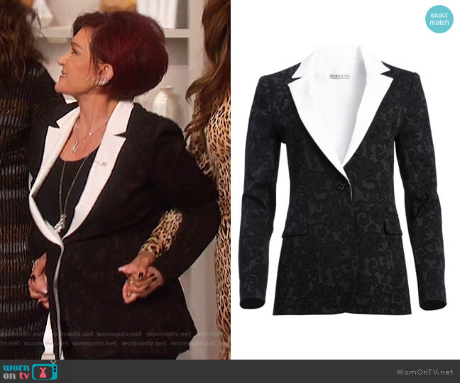 Alice + Olivia Macey Fitted Blazer worn by Sharon Osbourne on The Talk