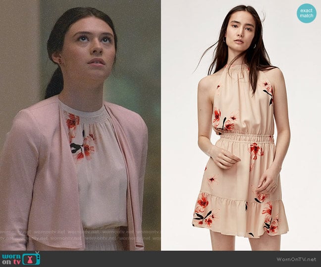 Wilfred Effet Dress in Denude/Black worn by Nia Nal (Nicole Maines) on Supergirl