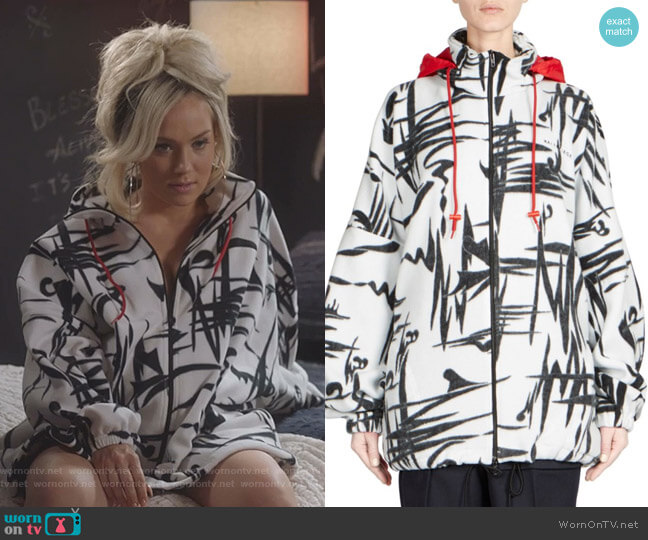 Balenciaga Abstract Print Fleece Jacket worn by Star Davis (Jude Demorest) on Star