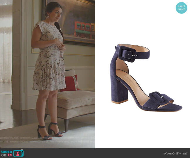 Banana Republic Buckle Block-Heel Sandal worn by Cristal Jennings (Daniella Alonso) on Dynasty