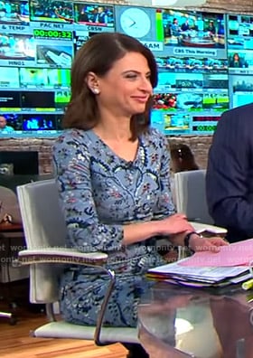 Bianna’s blue floral dress on CBS This Morning