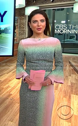 Bianna’s ombre sheath dress on CBS This Morning